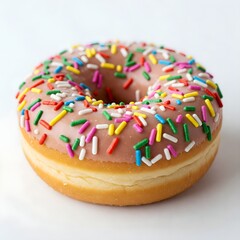 Colorful Sprinkled Donut with Icing