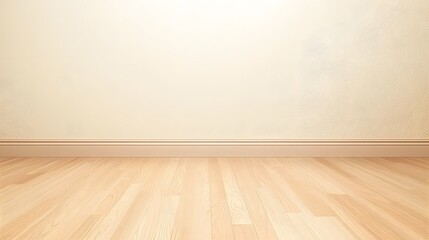 Minimalist Room with Light Neutral Walls and Smooth Wooden Floor in Bright Natural Light