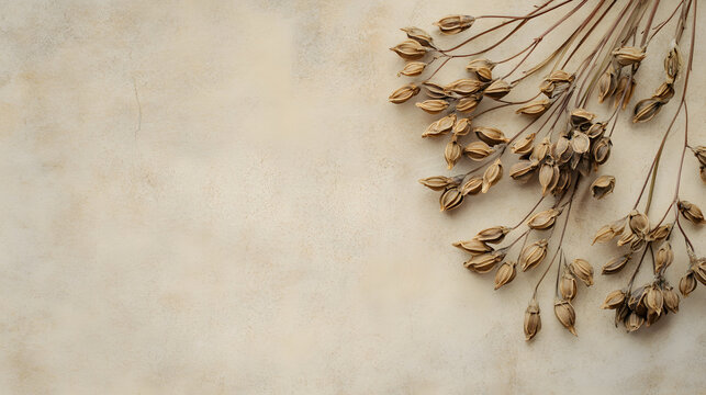 Cumin seeds in a delicate arrangement on a soft, neutral background, highlighting their earthy texture and subtle shape.