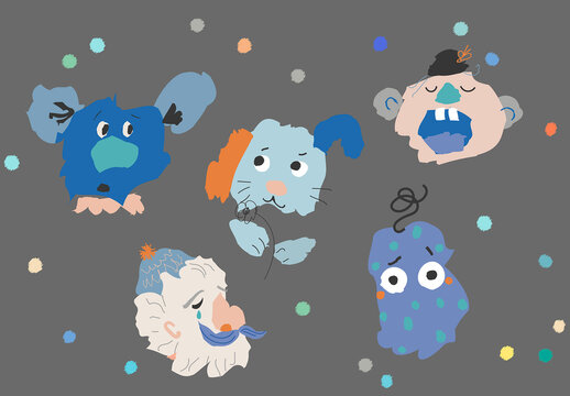 Poster With Fun Characters Layout