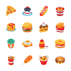 Creatively crafted food and drinks 3d icons, ready for premium use