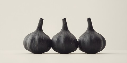 Black Garlic on a white background