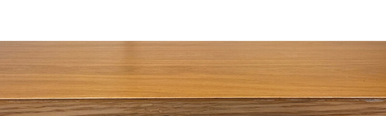 A polished wooden countertop with a natural grain texture, showcasing a warm and organic design, ideal for kitchens, offices, or furniture