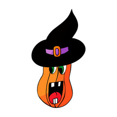 Halloween illustration in hand draw style. Element of your design