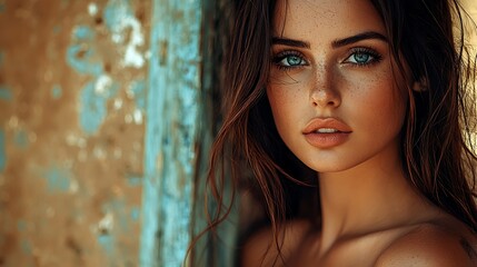 Woman's Beauty, Outdoor,  Rustic Wall