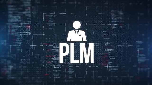 Internet, business, Technology and network concept. PLM Product lifecycle management system technology concept. 3d illustration