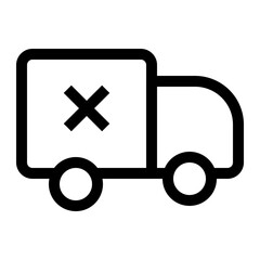 shipping and delivery thin icon