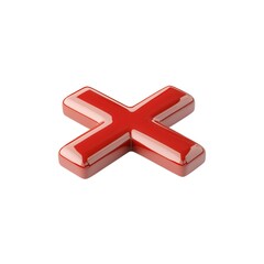 Obraz premium 3D red cross symbol on white background