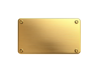 golden rectangular plaque