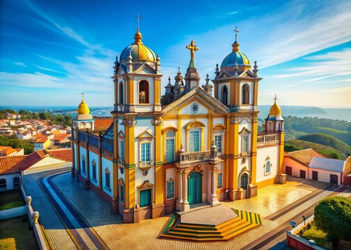 Aerial View of Odivelas Cathedral, Lisbon, Portugal - Drone Photography