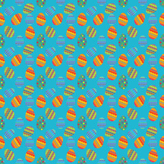 seamless pattern with colorful egg easter blue color wallpaper cover cute 