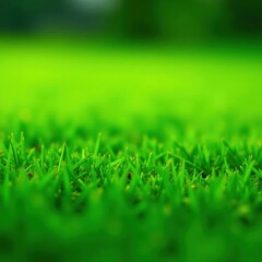 Fototapeta premium Lush green grass, vibrant texture, sunlight dappled , chlorophyll, rural, grass
