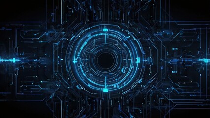 "Futuristic Digital Interface – Cybernetic Core"