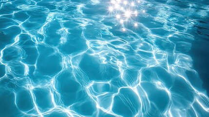 Obraz premium Summer background, Water waves abstract pattern texture on swimming pool