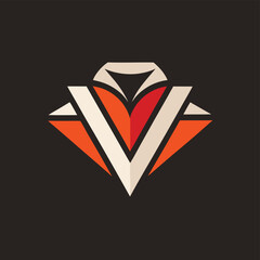 Stylized diamond and collar logo design featuring geometric shapes and vibrant colors inspired by modern branding trends