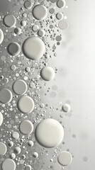 Bubbles Abstract: A cluster of spherical bubbles floats weightlessly in a mesmerizing abstract composition, with different sizes, a play of light and shadow. 