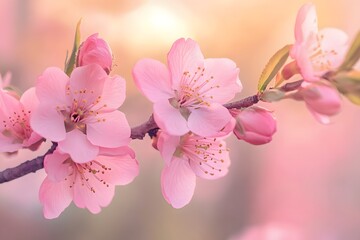 Naklejka premium pink cherry blossom