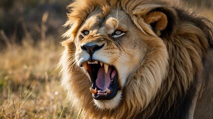 Fototapeta premium portrait of a male lion