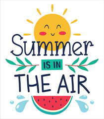 Summer is in the air typography t-shirt design
