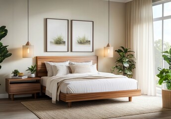 Modern Bedroom with Natural Touch