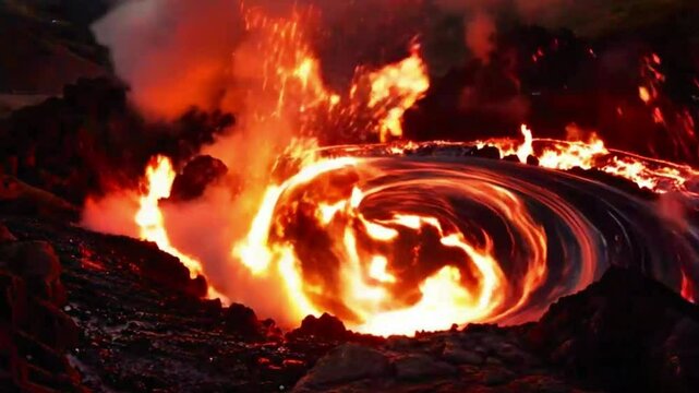 Whirling Spinning Magmatic maelstrom in 32k UHD