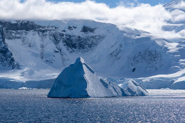 Antarctic landscapes, seascapes, and icescapes in melting environment.