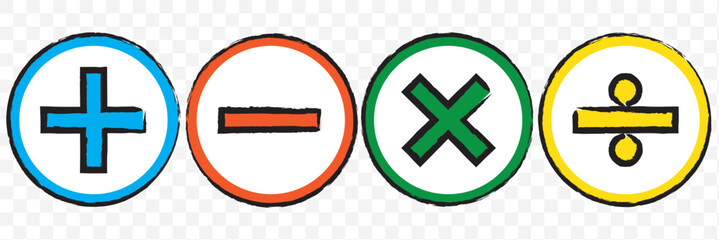 Fototapeta premium plus and minus icon on transparent Background. EPS 10.