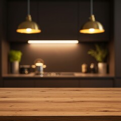 Modern Kitchen with Wooden Countertop