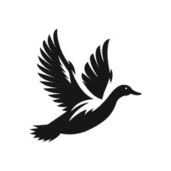 Fototapeta premium Duck Bird silhouette vector illustration