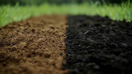 Brown and Black Soil Contrast