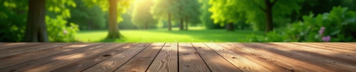 Dark stained wood outdoor floor, panoramic view, architecture, flooring, background