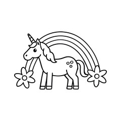 horse vector illustration  coloring book