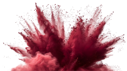  color powder maroon explosion dynamic smoke burst dust  isolated transparent background 