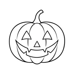 Halloween pumpkin head  coloring book