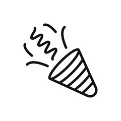 Exploding confetti icon captures festive surprise, perfect for April Fool's Day designs, celebrations, party invitations, and prank-themed visuals.