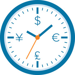 time is money flat web icon concept
