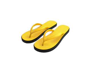 yellow flip flops