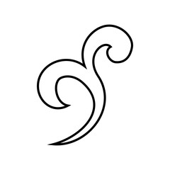 Decorative icon vector. Ornaments elements illustration sign. Decorative elements symbol or logo.