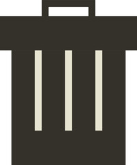 trash flat web icon concept