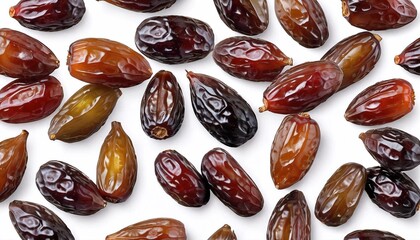 ramadan kareem, date fruit set cut out isolated on a background