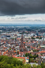 Obraz premium City of Freiburg im Breisgau Cityscape in Germany