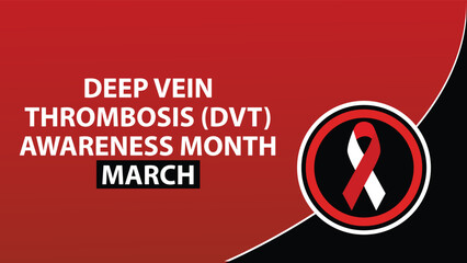 Deep Vein Thrombosis (DVT) Awareness Month march web banner design illustration 