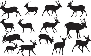 Sika Deer Silhouettes