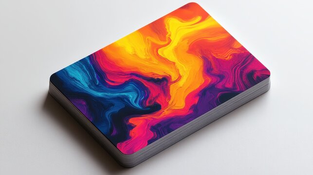 A sleek, rectangular mockup of a trading card, featuring vibrant artwork and a clean, white background, ready to be customized with a captivating design and the thrill of collecting.