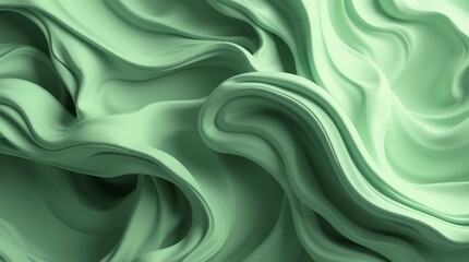 Fototapeta premium Abstract Light Green Draped Fabric Texture