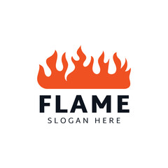 Fire or flame logo design isolated on white background.