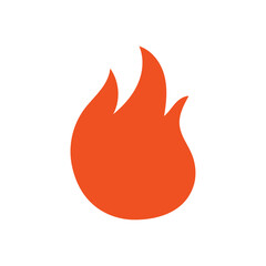 Fire or flame icon design isolated on white background.