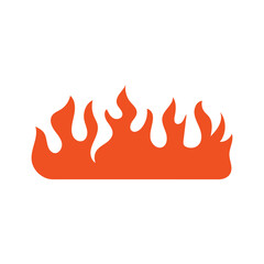 Fire or flame icon design isolated on white background.