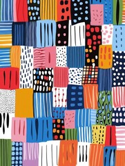 Fototapeta premium A playful mix of primary and secondary colors: red, blue, yellow, green, pink, and purple.