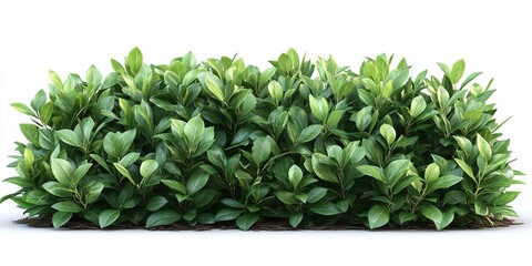 Obraz premium Lush green shrubbery creating a vibrant landscape feature in a garden setting during daylight hours